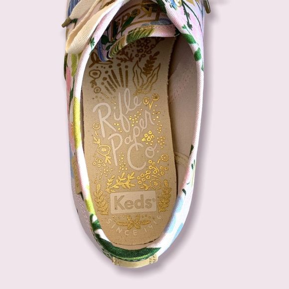 Keds Rifle Paper pink floral shoes 6.5 W - Picture 7 of 11